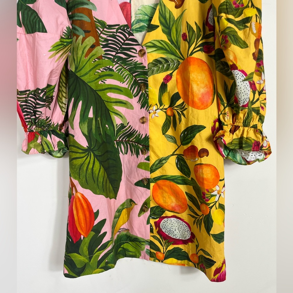 FARM Rio Pink & Yellow Tropical Mini Dress - Picture 7 of 12